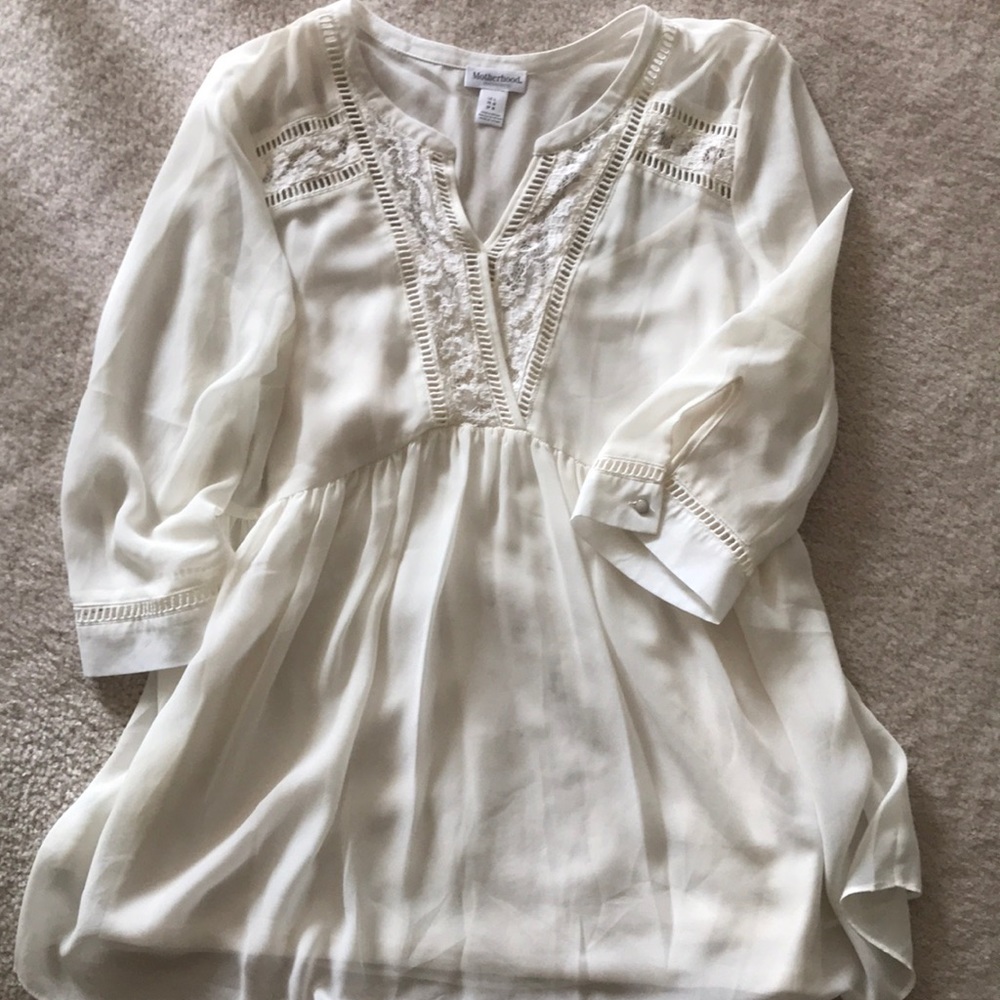 Motherhood Maternity cream blouse